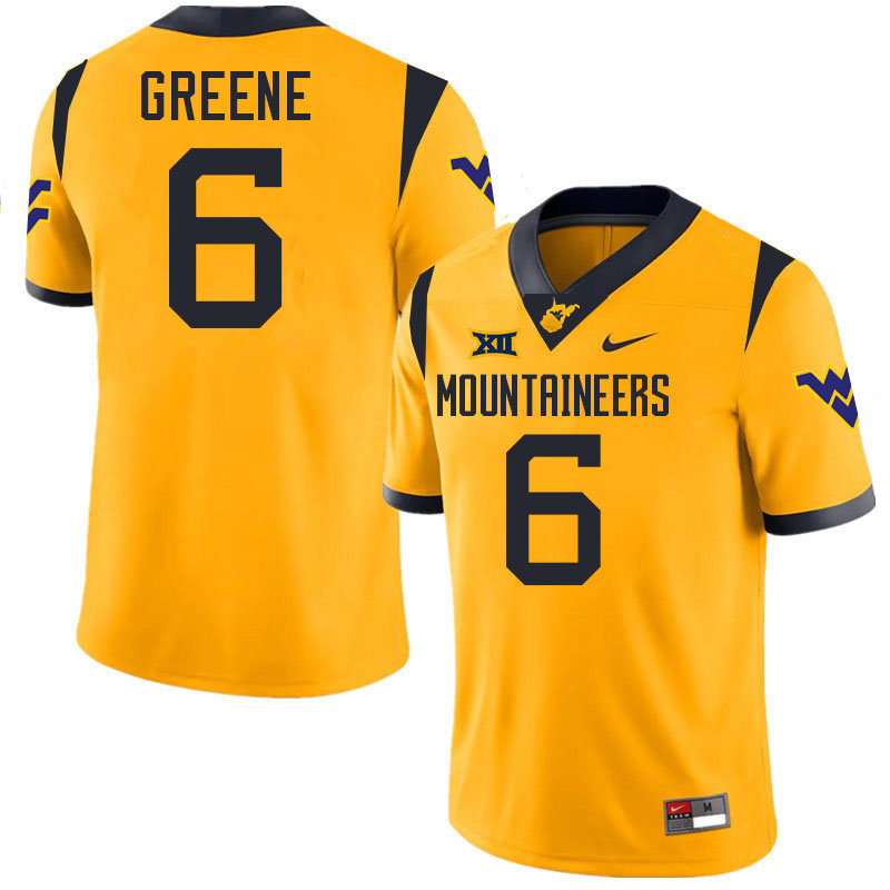 Garrett Greene WVU Jersey,West Virginia Mountaineers #6 Garrett Greene Jersey Youth College-Gold